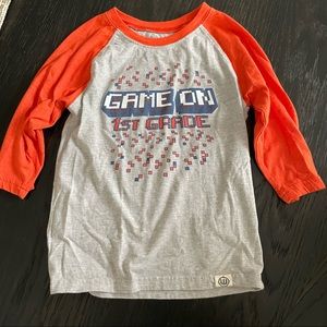 Game On First Grade tshirt orange 6